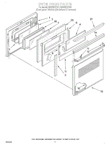 05 - Oven Door parts for Whirlpool Range RS675PXYQ1 from AppliancePartsPros.com