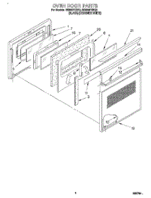 03 - Oven Door parts for Whirlpool Range RS696PXBB3 from AppliancePartsPros.com