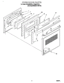 03 - Oven Door parts for Whirlpool Range RS696PXBB1 from AppliancePartsPros.com