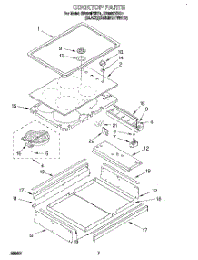 05 - Cooktop parts for Whirlpool Range RS696PXBB1 from AppliancePartsPros.com
