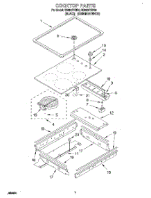 05 - Cooktop parts for Whirlpool Range RS696PXBB0 from AppliancePartsPros.com