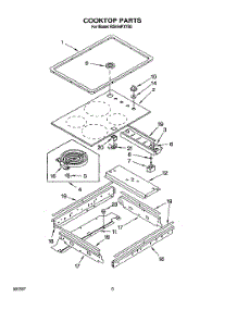 06 - Cooktop parts for Whirlpool Range RS696PXYB0 from AppliancePartsPros.com