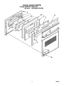 03 - Oven Door parts for Whirlpool Range RS696PXYB1 from AppliancePartsPros.com