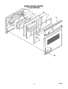 04 - Oven Door parts for Whirlpool Range RS696PXXB0 from AppliancePartsPros.com