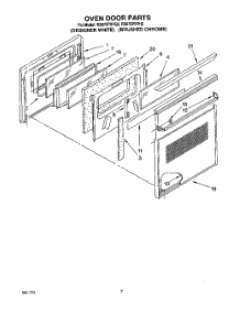 05 - Oven Door parts for Whirlpool Range RS675PXYQ2 from AppliancePartsPros.com