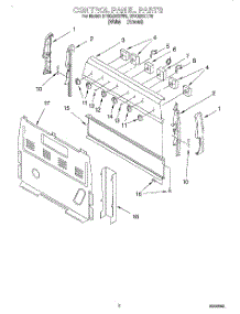 02 - Control Panel parts for Whirlpool Range RF302BXEW0 from AppliancePartsPros.com