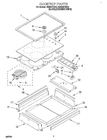 05 - Cooktop parts for Whirlpool Range RS696PXBQ3 from AppliancePartsPros.com