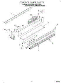 02 - Control Panel parts for Whirlpool Range RS675PXBQ0 from AppliancePartsPros.com