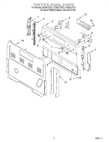 02 - Control Panel parts for Whirlpool Range RF396LXEQ1 from AppliancePartsPros.com