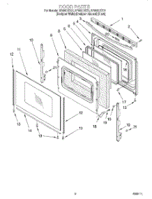 05 - Door, Lit / Optional parts for Whirlpool Range RF396LXEQ1 from AppliancePartsPros.com
