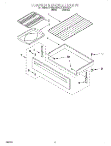04 - Drawer And Broiler parts for Whirlpool Range RF376PXEW1 from AppliancePartsPros.com