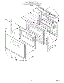 05 - Door, Lit / Optional parts for Whirlpool Range RF376PXEW1 from AppliancePartsPros.com