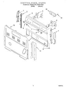 02 - Control Panel parts for Whirlpool Range RF364BXEN1 from AppliancePartsPros.com