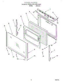 05 - Door, Lit / Optional parts for Whirlpool Range RF364BXEN1 from AppliancePartsPros.com