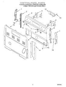 02 - Control Panel parts for Whirlpool Range RF395LXEQ0 from AppliancePartsPros.com