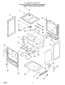 03 - Chassis parts for Whirlpool Range RF395LXEQ0 from AppliancePartsPros.com