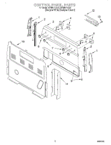 02 - Control Panel parts for Whirlpool Range RF386PXEQ0 from AppliancePartsPros.com