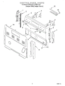 02 - Control Panel parts for Whirlpool Range RF386PXEZ1 from AppliancePartsPros.com