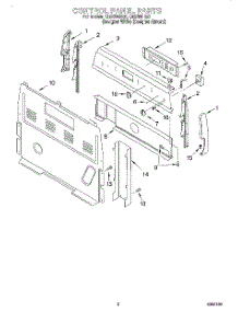 02 - Control Panel parts for Whirlpool Range CES366HQ0 from AppliancePartsPros.com