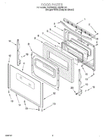 04 - Door parts for Whirlpool Range CES366HQ0 from AppliancePartsPros.com