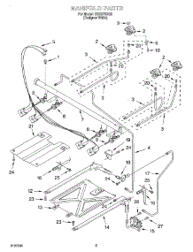 03 - Manifold parts for Whirlpool Range SGS375HQ6 from AppliancePartsPros.com
