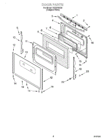 06 - Door parts for Whirlpool Range SGS375HQ6 from AppliancePartsPros.com