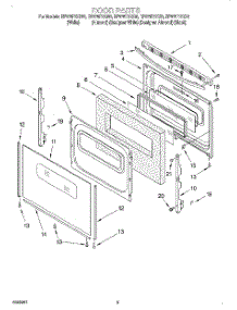 04 - Door parts for Whirlpool Range RF378PXGB0 from AppliancePartsPros.com