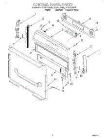 02 - Control Panel parts for Whirlpool Range SF387LEGW3 from AppliancePartsPros.com