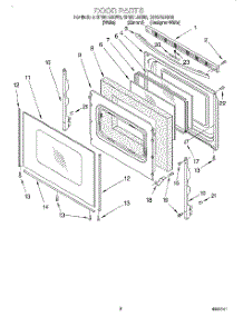 06 - Door, Optional parts for Whirlpool Range SF387LEGW3 from AppliancePartsPros.com