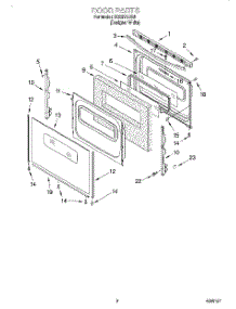 06 - Door, Lit / Optional parts for Whirlpool Range SGS375HQ0 from AppliancePartsPros.com