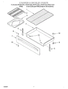 05 - Drawer & Broiler, Lit / Optional parts for Whirlpool Range RF378PXGN0 from AppliancePartsPros.com