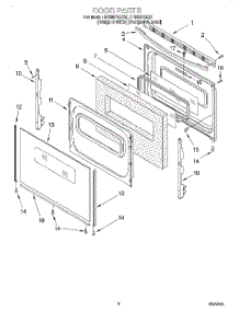 06 - Door, Lit / Optional parts for Whirlpool Range SF385PEEQ0 from AppliancePartsPros.com