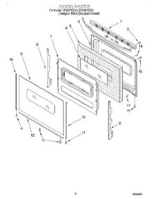 06 - Door, Lit / Optional parts for Whirlpool Range SF325PEEQ0 from AppliancePartsPros.com