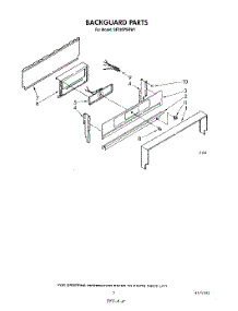 04 - Backguard parts for Whirlpool Range SF330PSRW1 from AppliancePartsPros.com