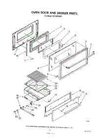 05 - Oven Door And Broiler parts for Whirlpool Range SF330PSRW1 from AppliancePartsPros.com