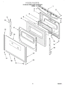 06 - Door, Lit / Optional parts for Whirlpool Range SF385PEEN0 from AppliancePartsPros.com