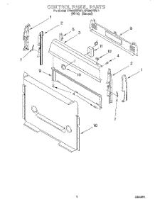 02 - Control Panel parts for Whirlpool Range SF305PEEW0 from AppliancePartsPros.com