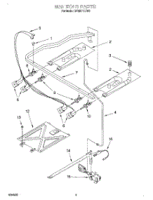 03 - Manifold parts for Whirlpool Range SF305PEEW0 from AppliancePartsPros.com
