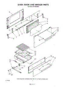 03 - Oven Door And Broiler parts for Whirlpool Range SF0100SRW0 from AppliancePartsPros.com