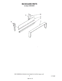 04 - Backguard parts for Whirlpool Range SF3007SRW1 from AppliancePartsPros.com