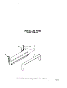 04 - Backguard parts for Whirlpool Range SF0140SRW6 from AppliancePartsPros.com
