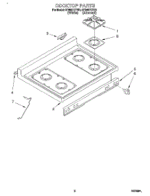 02 - Cooktop parts for Whirlpool Range SF385PEYW4 from AppliancePartsPros.com