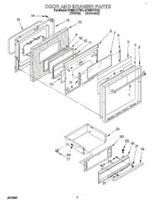 07 - Door And Drawer parts for Whirlpool Range SF385PEYW4 from AppliancePartsPros.com
