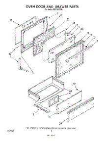 06 - Oven Door And Drawer parts for Whirlpool Range SF375BEPW1 from AppliancePartsPros.com