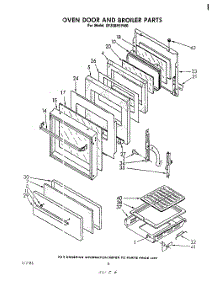 04 - Oven Door And Broiler parts for Whirlpool Range SF350PEPW0 from AppliancePartsPros.com