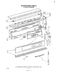 05 - Backguard parts for Whirlpool Range SF350PEPW0 from AppliancePartsPros.com
