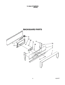 03 - Backguard parts for Whirlpool Range SF330PEWW6 from AppliancePartsPros.com