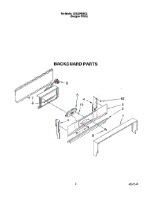 03 - Backguard parts for Whirlpool Range SF330PEWQ4 from AppliancePartsPros.com