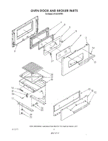 05 - Oven Door And Broiler parts for Whirlpool Range SF3300SRW5 from AppliancePartsPros.com