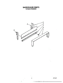 04 - Backguard parts for Whirlpool Range SF302BERW5 from AppliancePartsPros.com